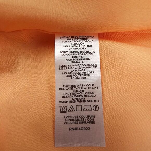 NWT Ann Taylor Cotton Linen Modern Blazer Jacket Tailored Minimal Old Money 12 - Picture 9 of 10